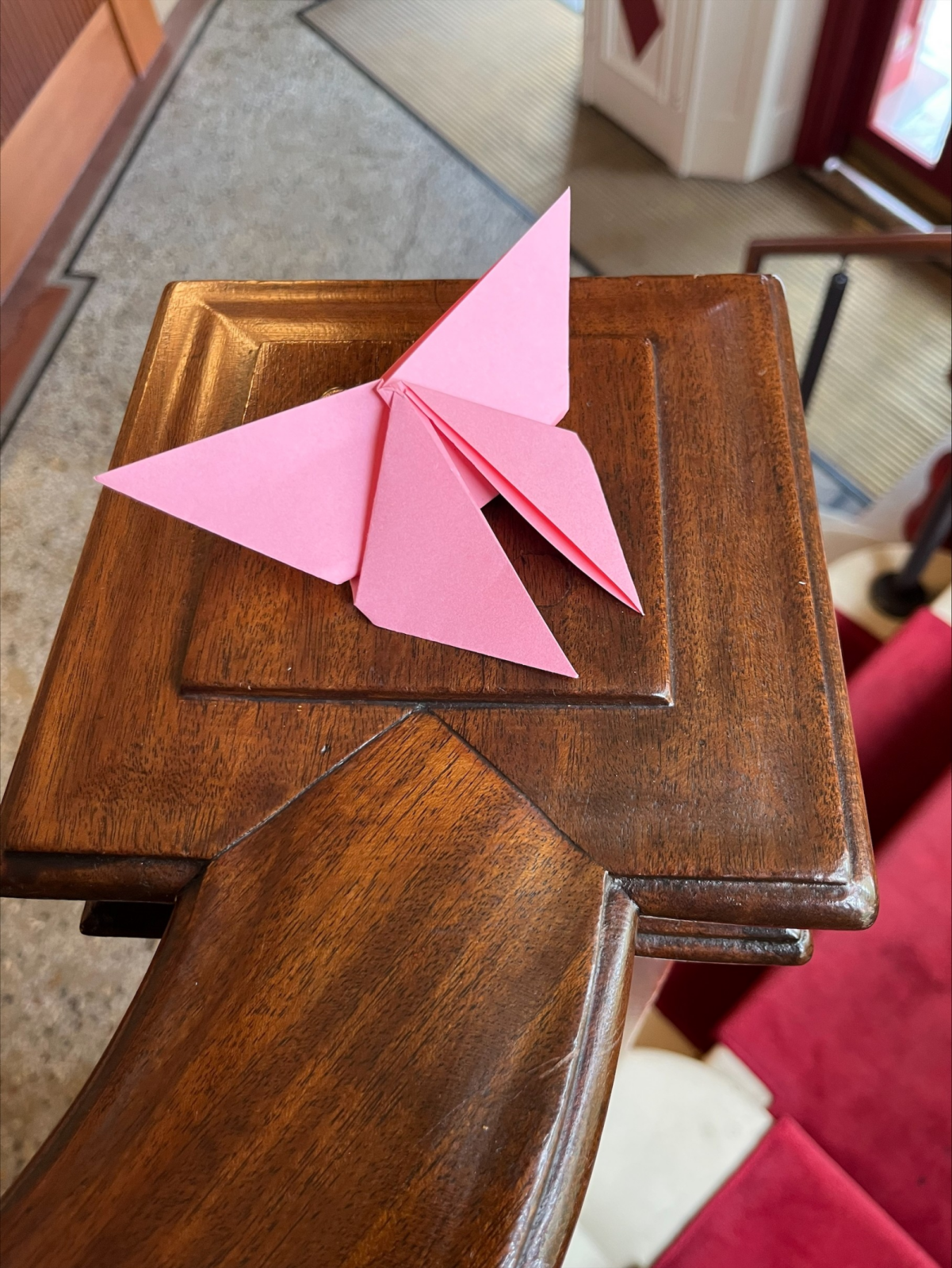 Origami Butterfly on our iconic staircase