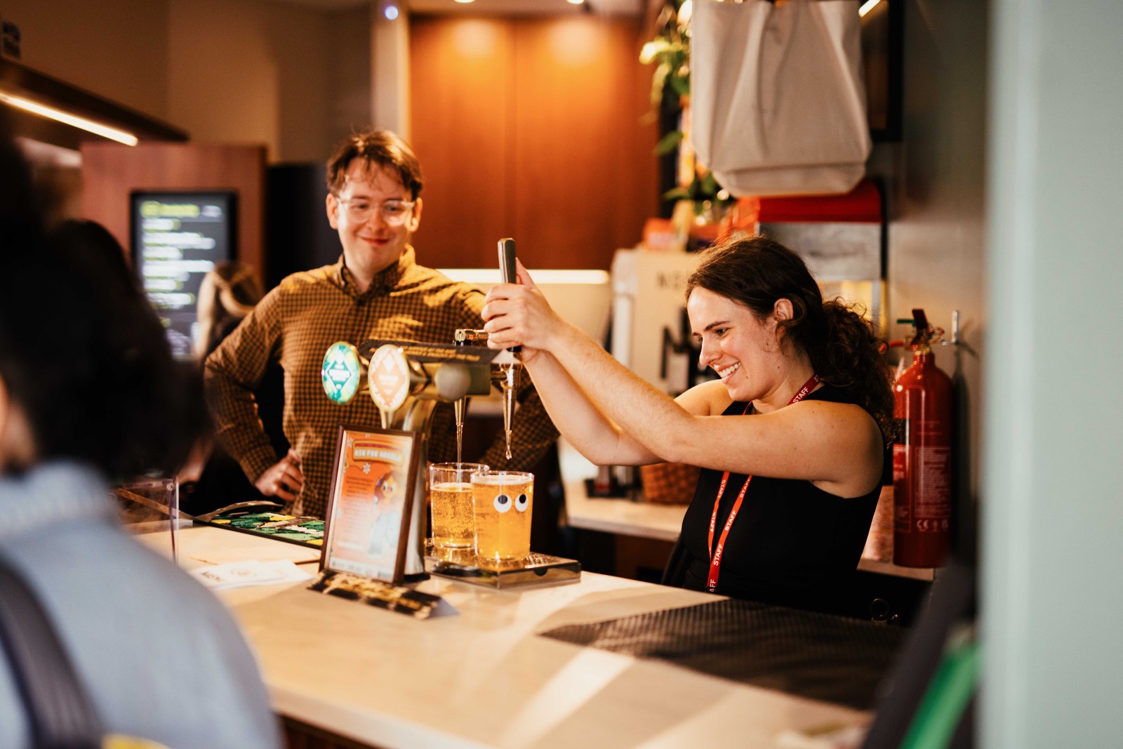 Kirkstall beer on tap at our café bar&nbsp;