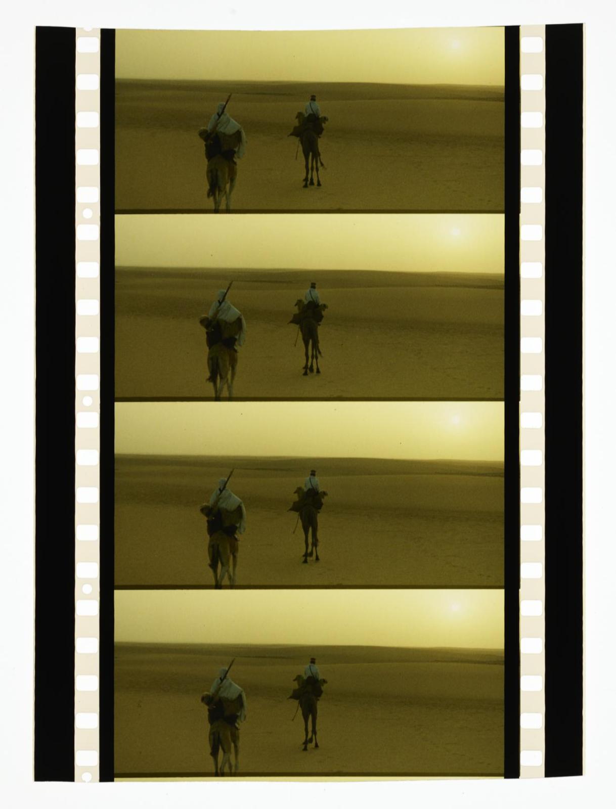 Four frames of 70mm film stock, Lawrence of Arabia (1962) (Image courtesy of Science Museum Group Collection)
